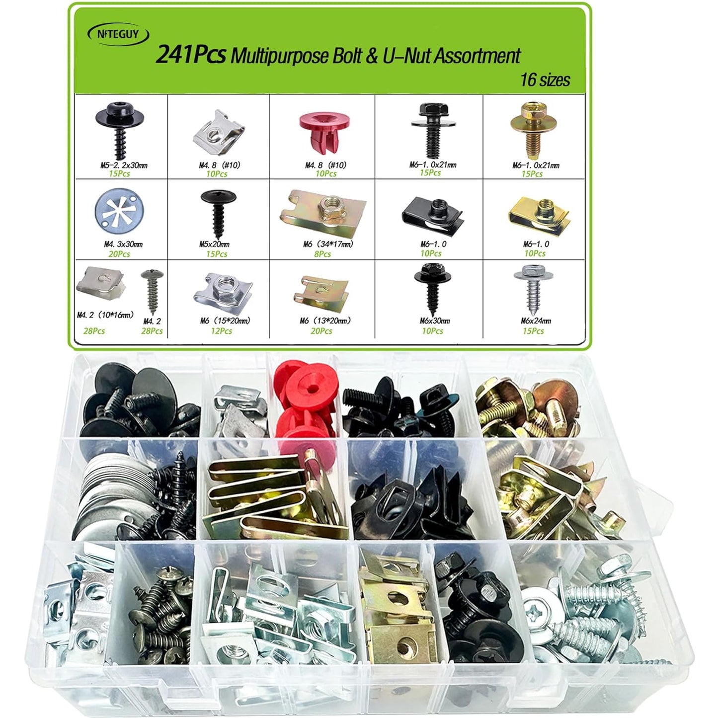 1970Pcs Automotive Push Retainer Clips Body Fasteners Clips 52 Most Popular Sizes Plastic Fasteners Kit Fender Rivet Clips Nylon Auto Push Pin Rivets for Toyota Ford Honda Fits Most Vehicle Brands