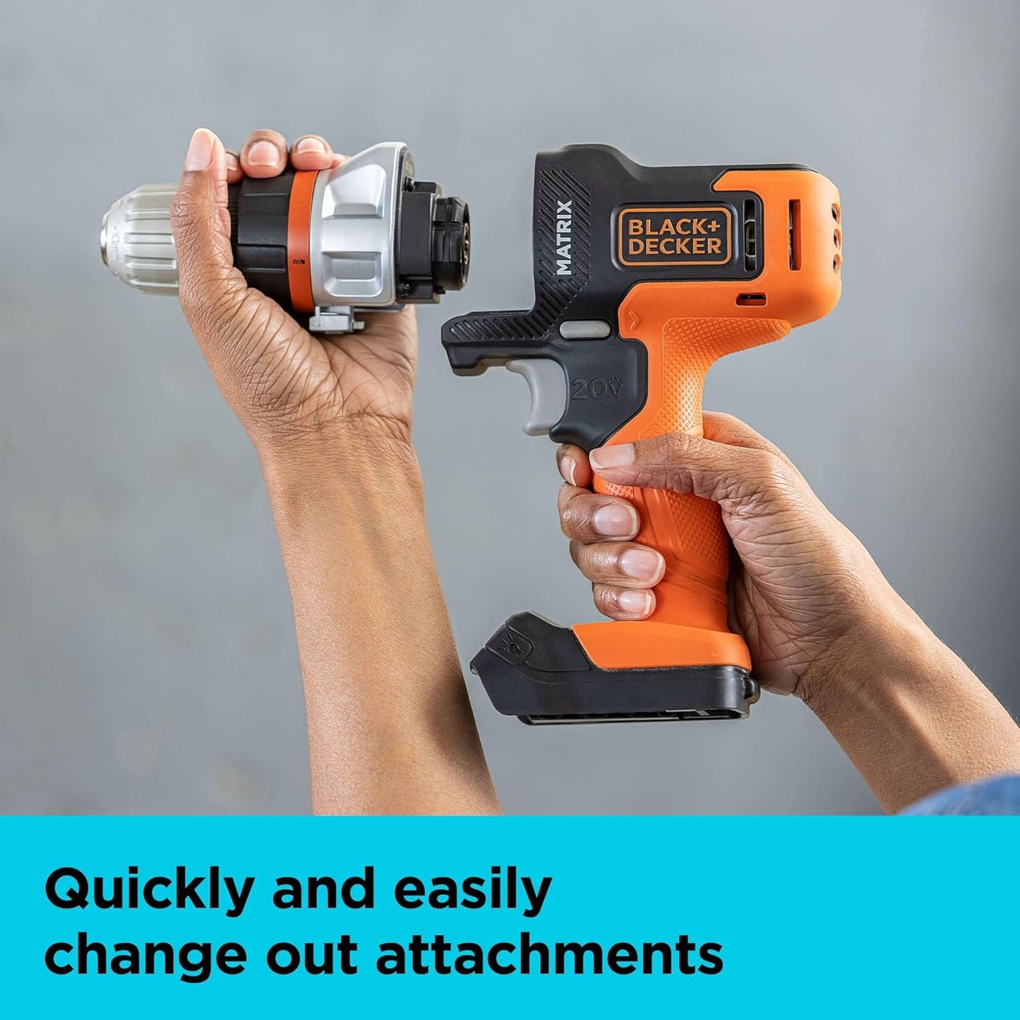 BLACK+DECKER MATRIX 20V MAX Power Tool Combo Kit, Cordless Power Tool Set with Battery and Charger Included, 10 Piece (BDCDMT1210KITC1