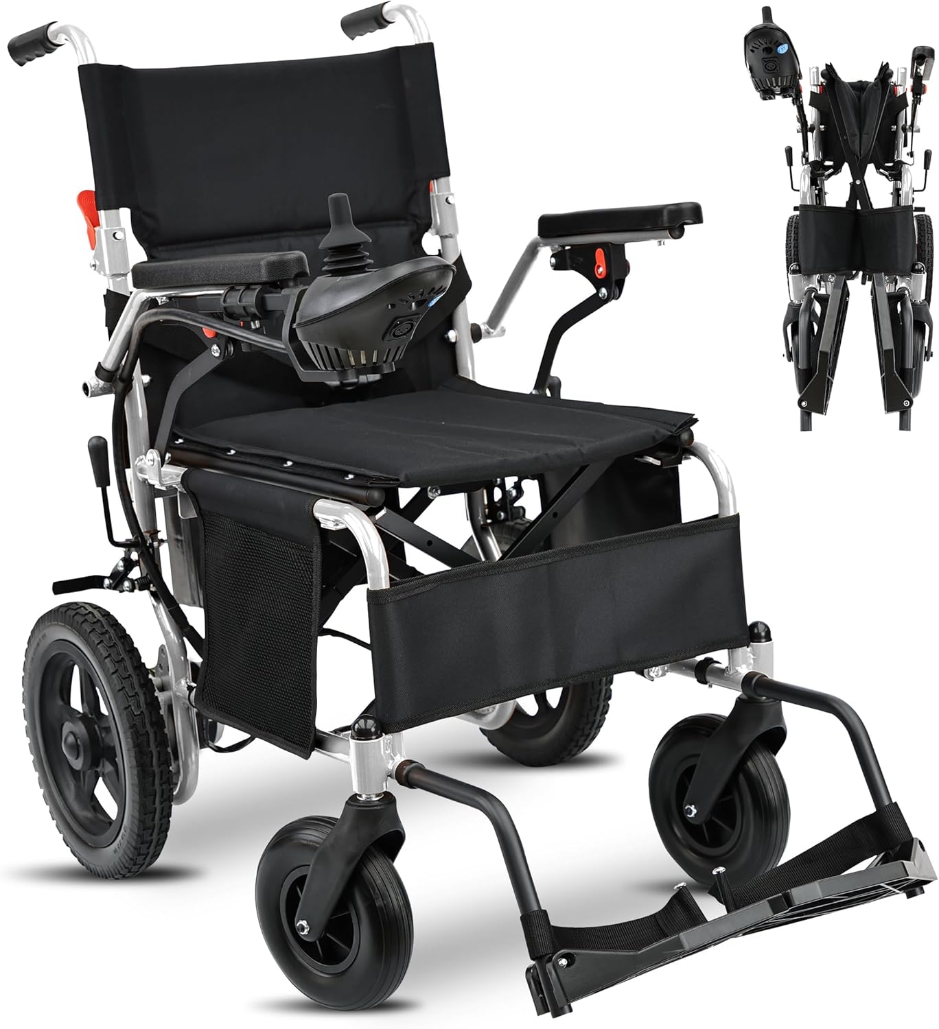 YF001 Zygenair Durable Electric Wheelchairs for Adults, Lightweight Foldable Power Wheelchair with 500W Motors, 13Ah Battery, 15 Miles Range, All-Terrain (Purple)
