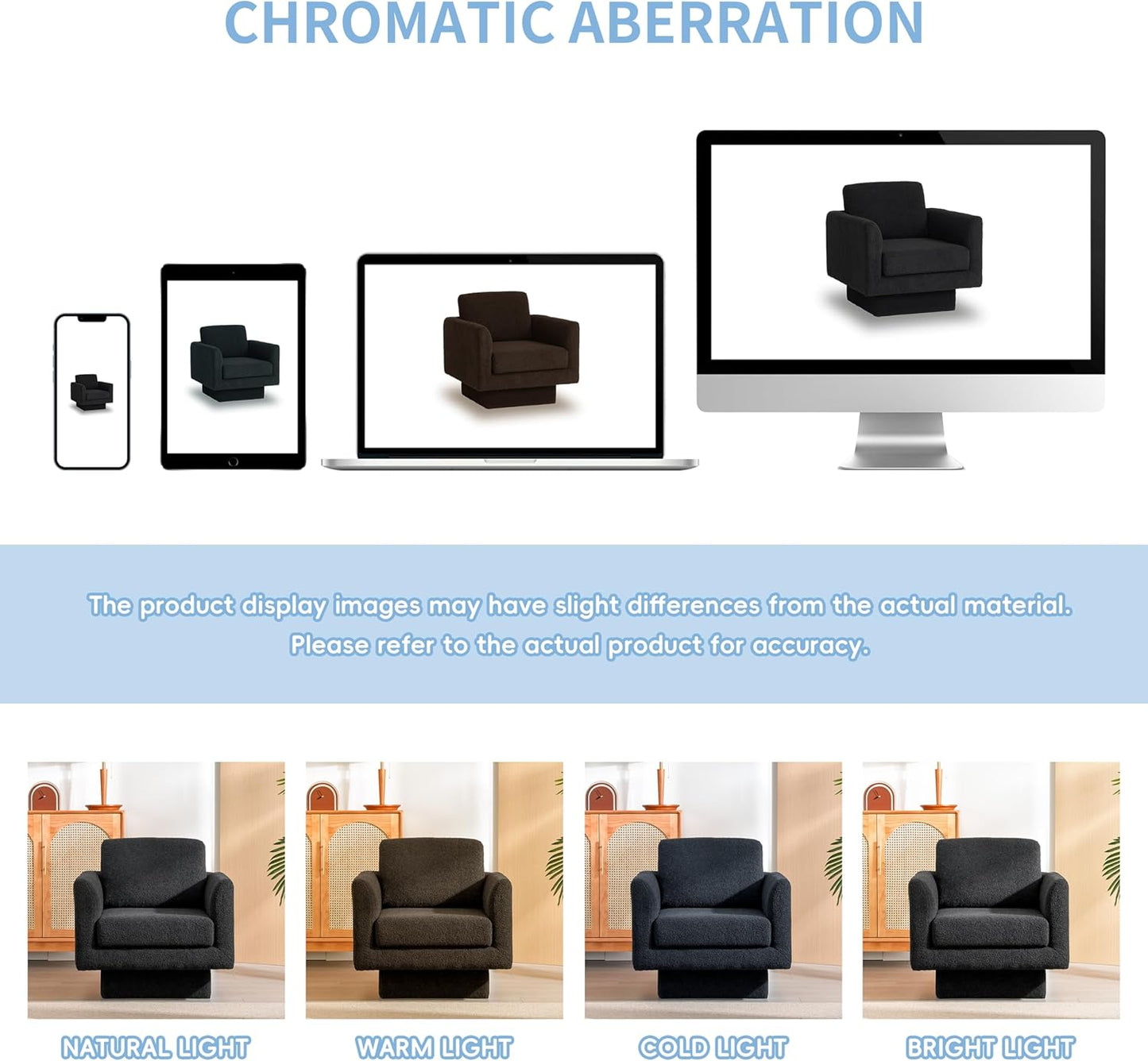 Christopher Knight Home Haven 360° Modern Swivel Accent Chair,Sherpa Boucle Fabric Armchair,Thick Padded Cushion Single Lounge Sofa,Upholstered Comfy Barrel Chair,Reading Club Chair,Living Room,Black