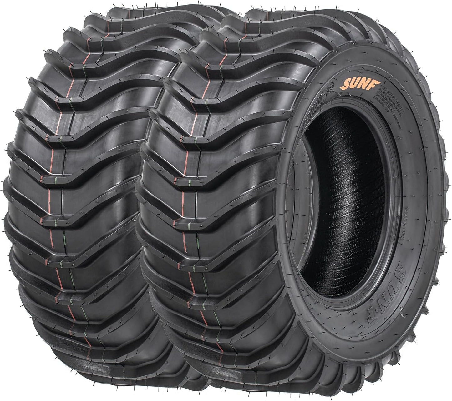 SunF 25x10-12 25x10x12 Mud Sand Tires 6 Ply Tubeless A061 [Set of 2]