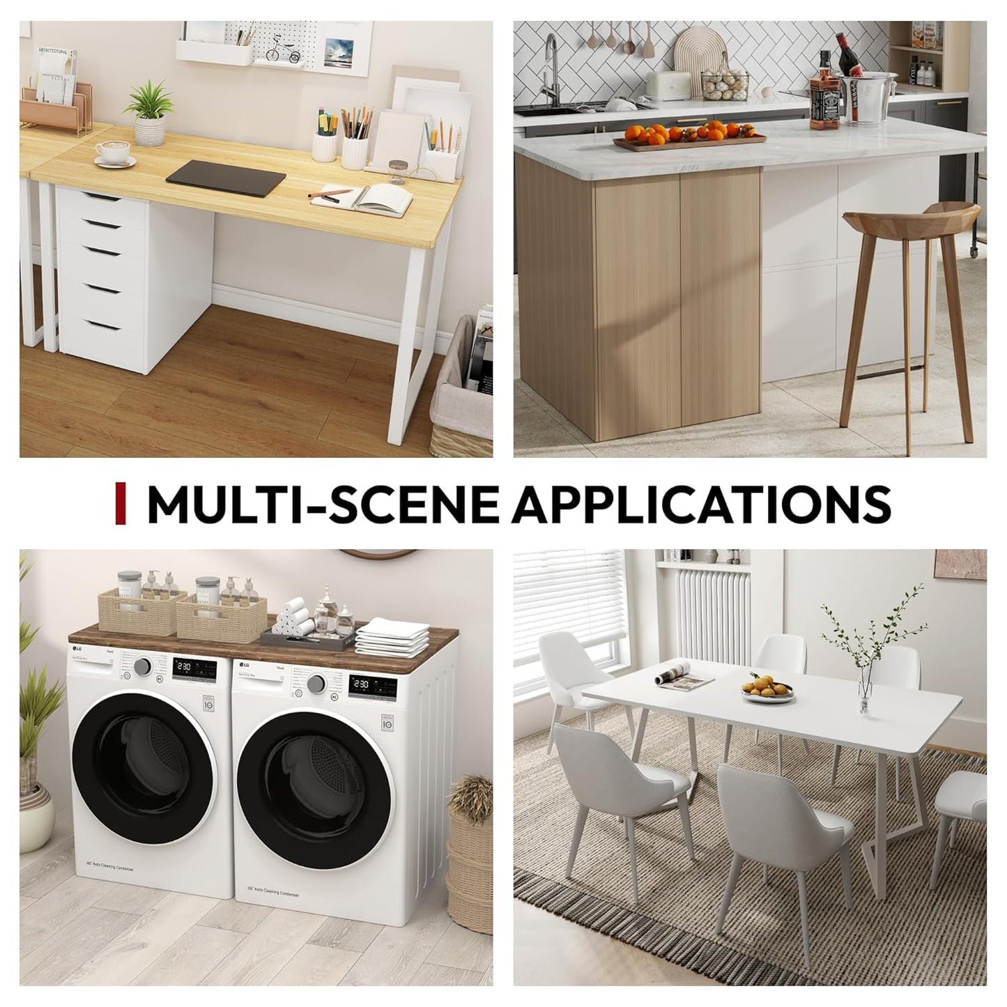 SANODESK Universal Tabletop 60"x24"x1" Thickness One-Piece Table Top Rectangular Particle Board for Standing and Home Office Desk Countertop DIY,Mahogany Desk Top