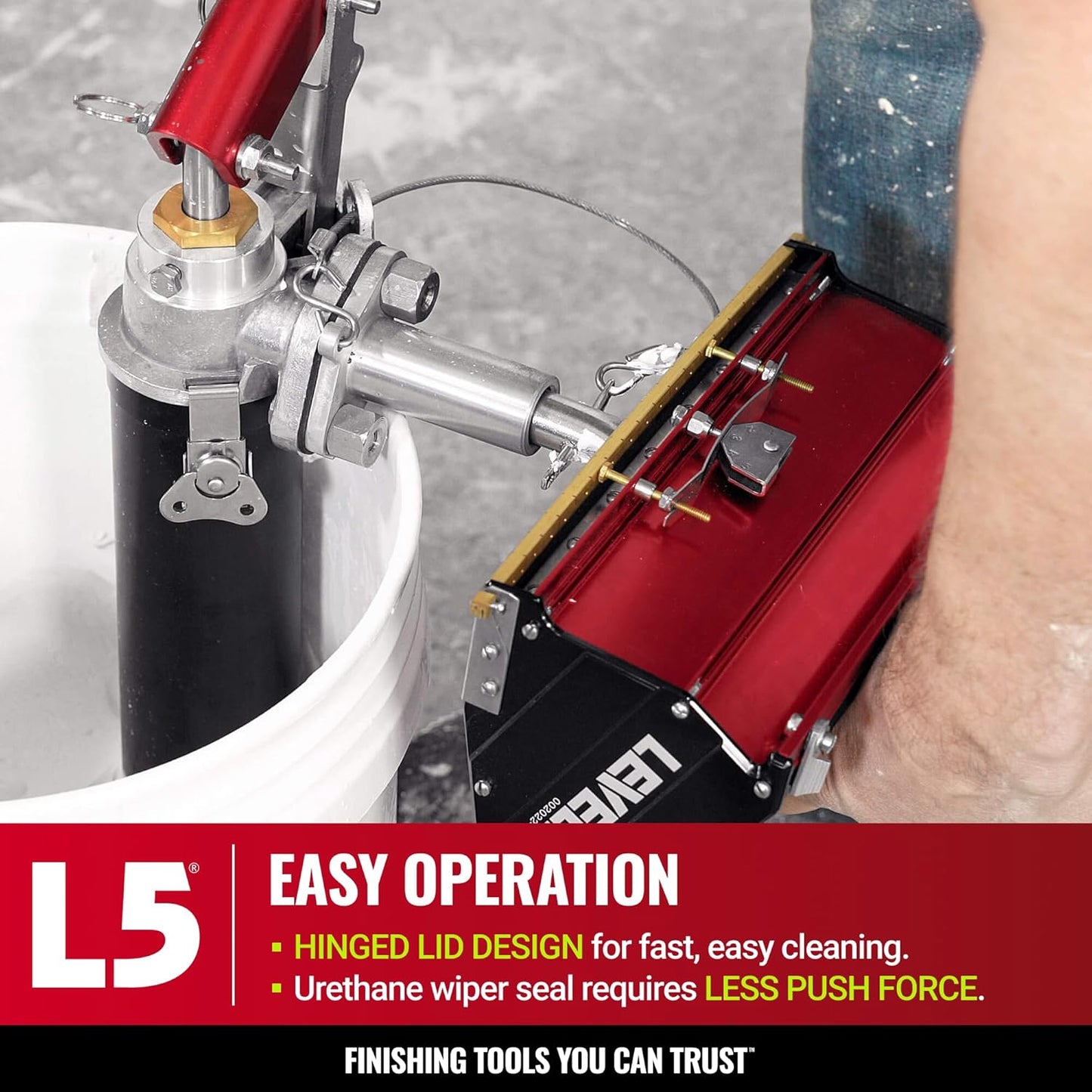 10-Inch Flat Box - LEVEL5 | Pro-Grade | Quick Clean | Drywall Sheetrock Gyprock Wallboard Finishing | 4-765