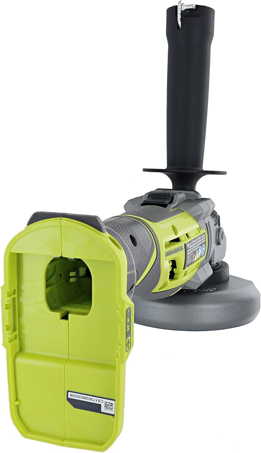 Ryobi P423 18V One+ Brushless 4-1/2" 10,400 RPM Grinder and Metal Cutter w/ Adjustable 3-Position Side Handle and Onboard Spanner Wrench (Battery Not Included, Power Tool Only)