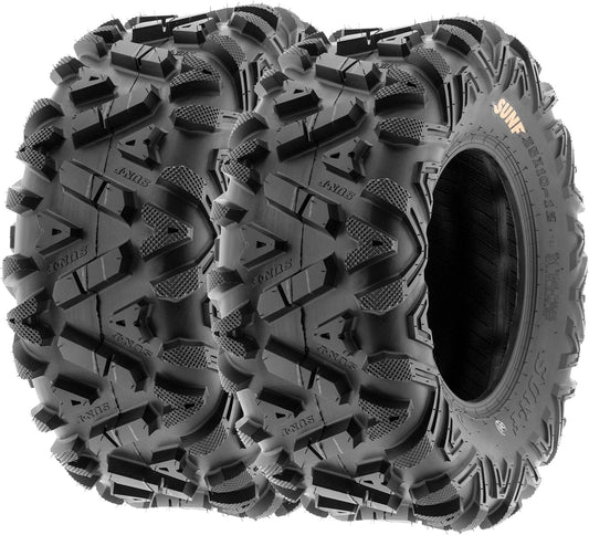 Sun.F A033 ATV Tire 27x11-12 Rear Set of 2, 6 Ply