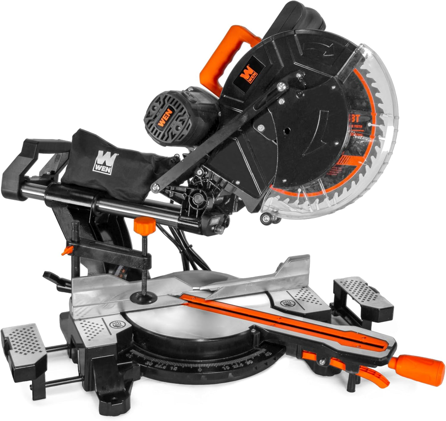 WEN 10-Inch Sliding Compound Miter Saw, Single Bevel, 15-Amp Motor with Laser (MM1011T)