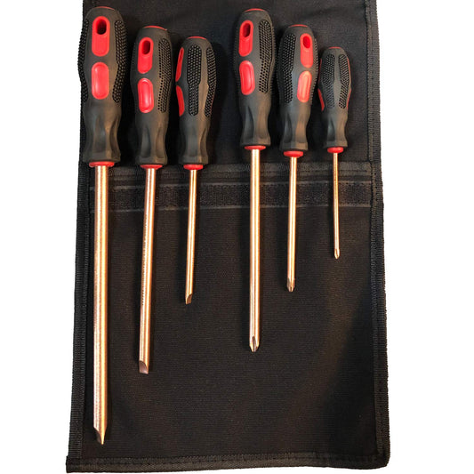 C.S. Unitec Flat & Philips Head Screwdriver Kit Non-Sparking, Non-Magnetic, Corrosion Resistant TUV Certified EX801-Kit B