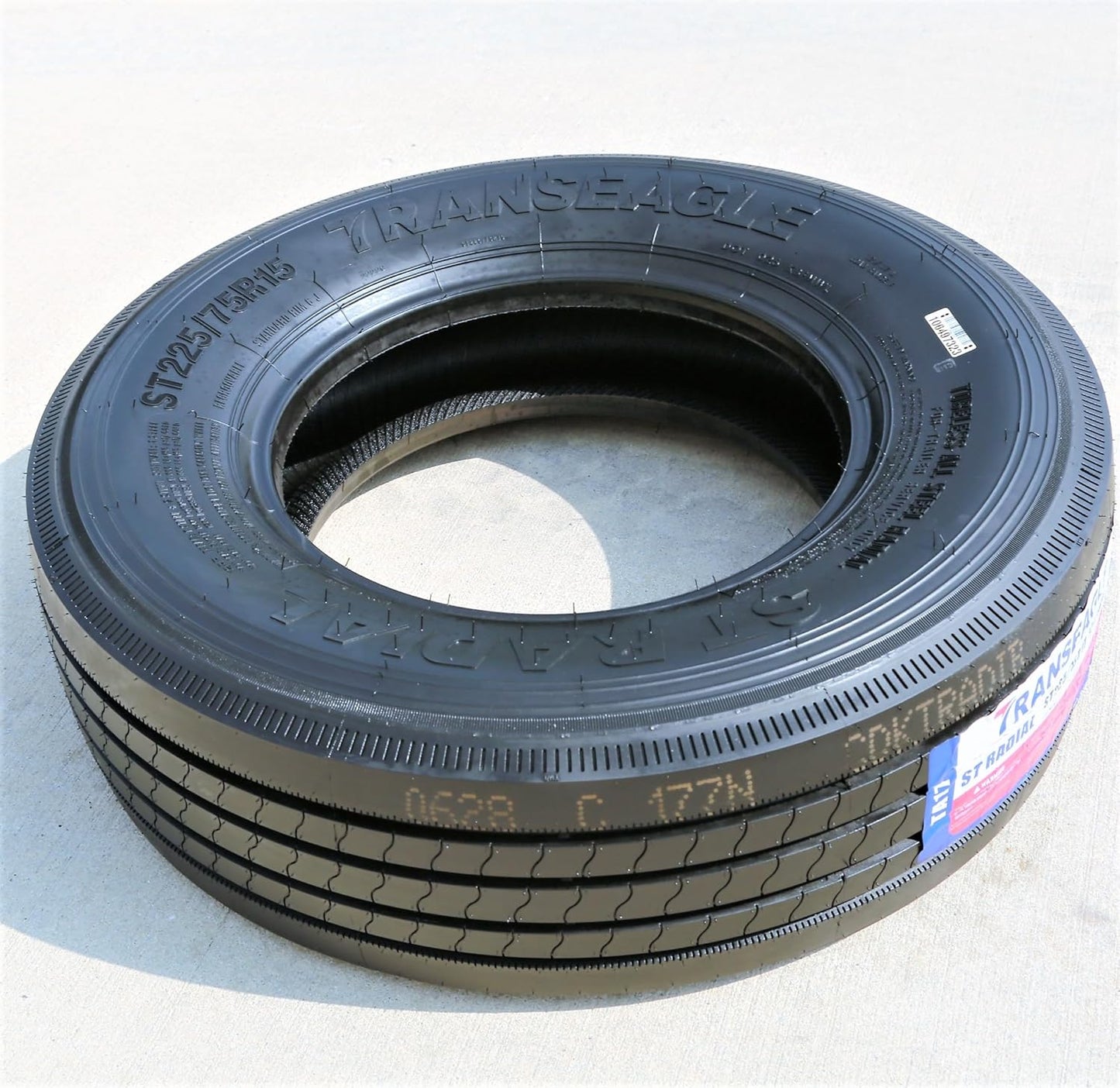 Set of 2 (TWO) Transeagle ST Radial Premium Trailer Radial Tires-ST225/75R15 225/75/15 225/75-15 121/117M Load Range F LRF 12-Ply BSW Black Side Wall