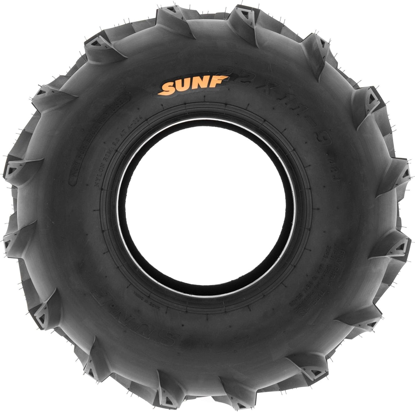Set of 2 SunF A024 22x11-9 ATV UTV Mud/Trail Tires, 6-PR, Deep Directional Tread