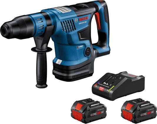 Bosch GBH18V-36CK24-RT PROFACTOR 18V Brushless Lithium-Ion 1-9/16 in. Cordless SDS-max Rotary Hammer Kit with BiTurbo Technology and (2) 8 Ah Batteries (Renewed)