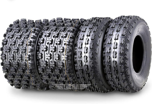WANDA Set of 4 Sport ATV Tires 21x8-9 Front & 22x10-10 Rear /4PR GNCC Race Tires