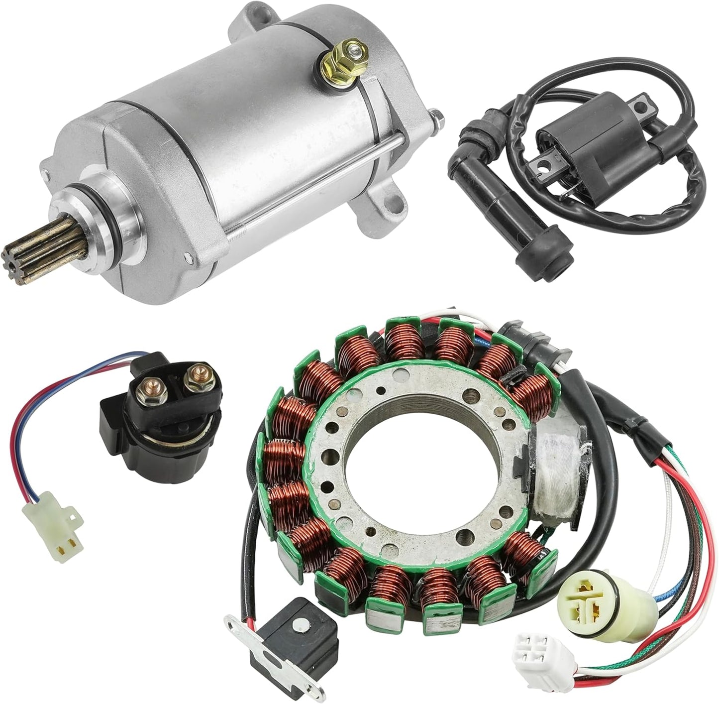 Caltric Stator Compatible With Yamaha Grizzly 600 Yfm600 Starter Solenoid Ignition Coil 1999 2000 2001