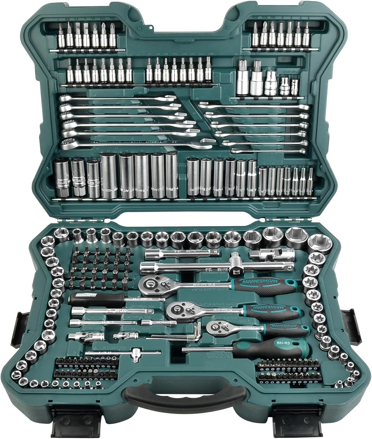 Brüder Mannesmann 215-piece socket wrench set 1/4" 3/8" 1/2" | M98430