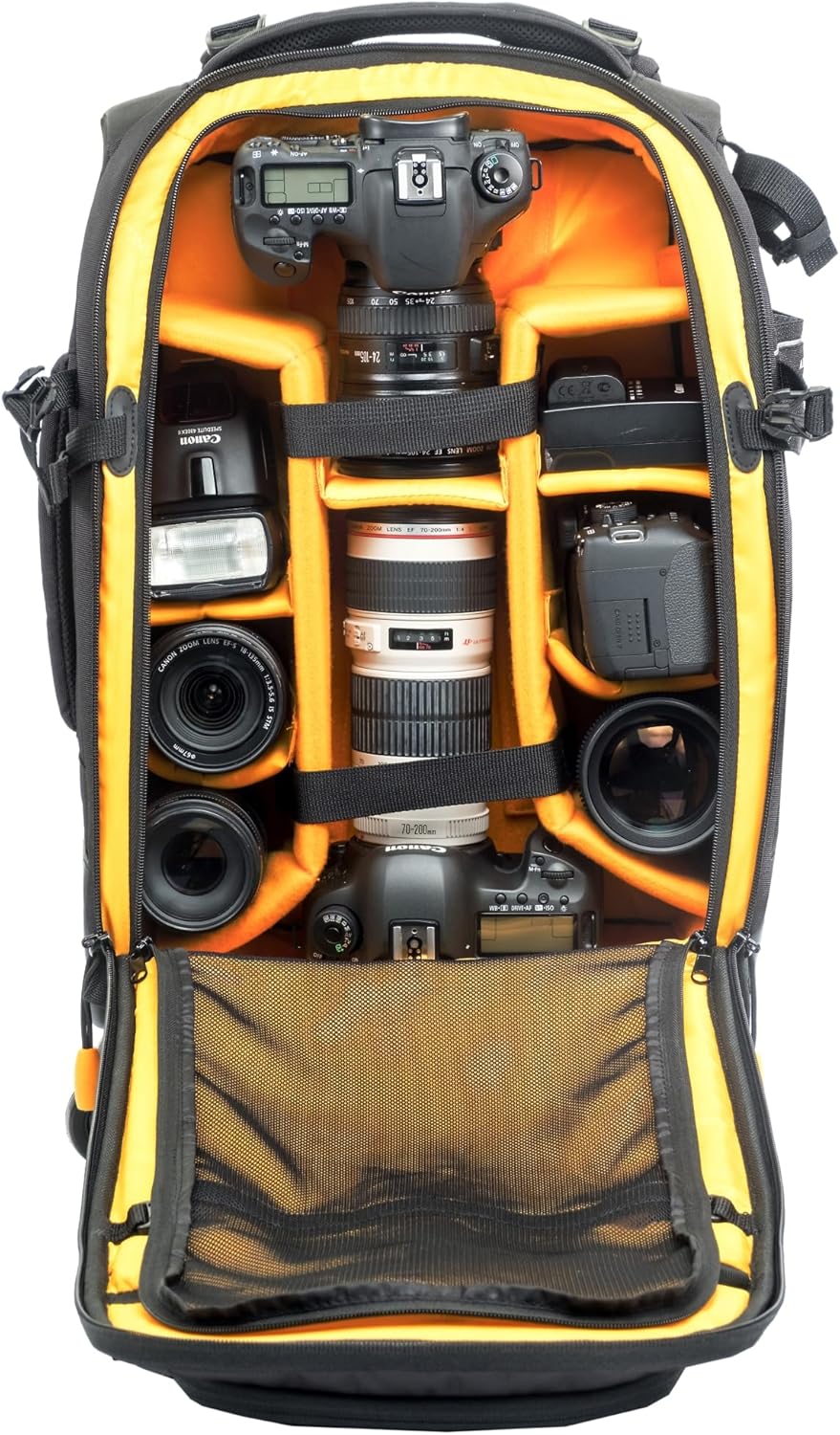 VANGUARD ALTA FLY 55T G2 DSLR Camera Backpack, 8 Wheel Spinner/Trolley, Black