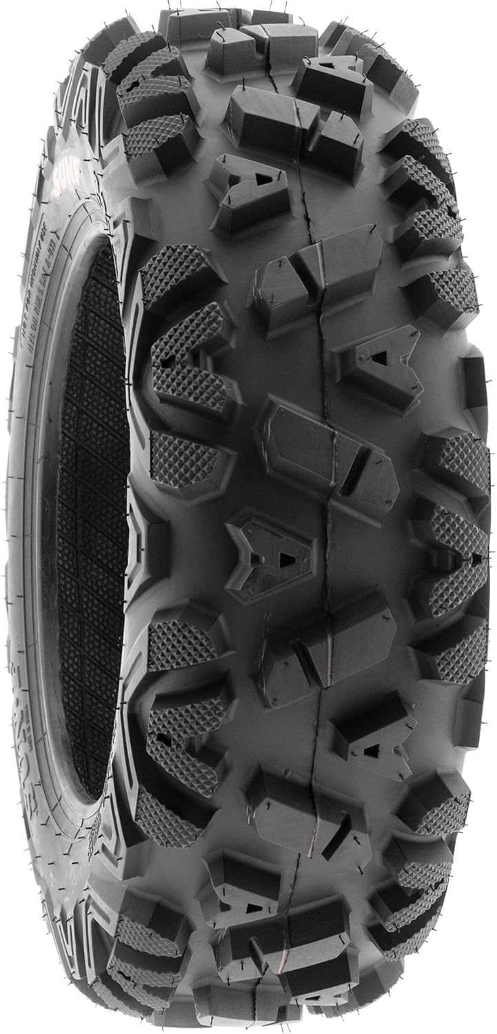 Set of 4 SunF 25x8-12 25x10-12 ATV UTV Tires 6 PR Tubeless A033 POWER I [Bundle] - TWO 25x8x12 Front & TWO 25x10x12 Rear