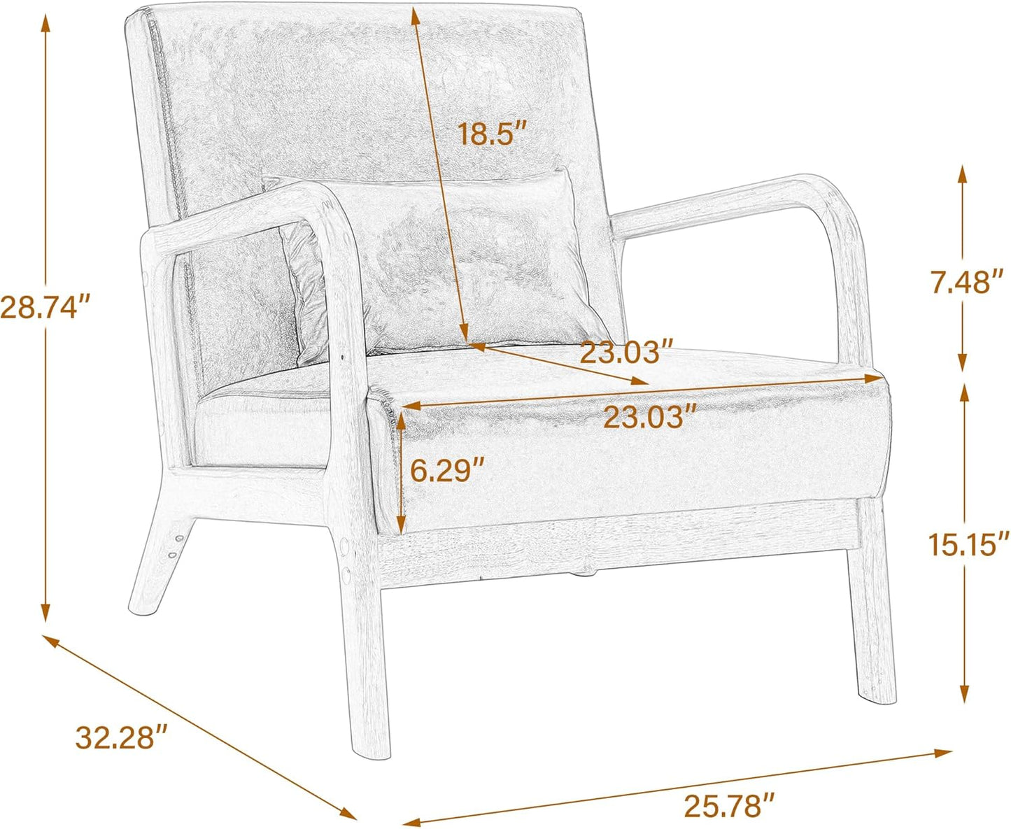 UIXE PU Leather Accent Chairs Set of 2, Upholstered Armchair for Living Room, Modern Arm Chair Comfy Single Sofa Bedroom Reading Seat with Lumbar Pillow - Hunter Green