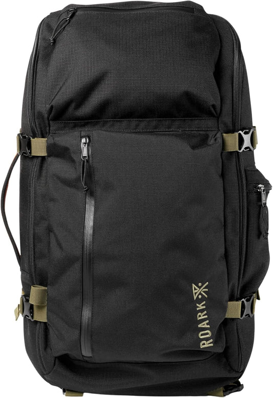 Roark 5 Day Mule 55L Backpack, Multi-Day Travel Pack with Laptop Storage, Black