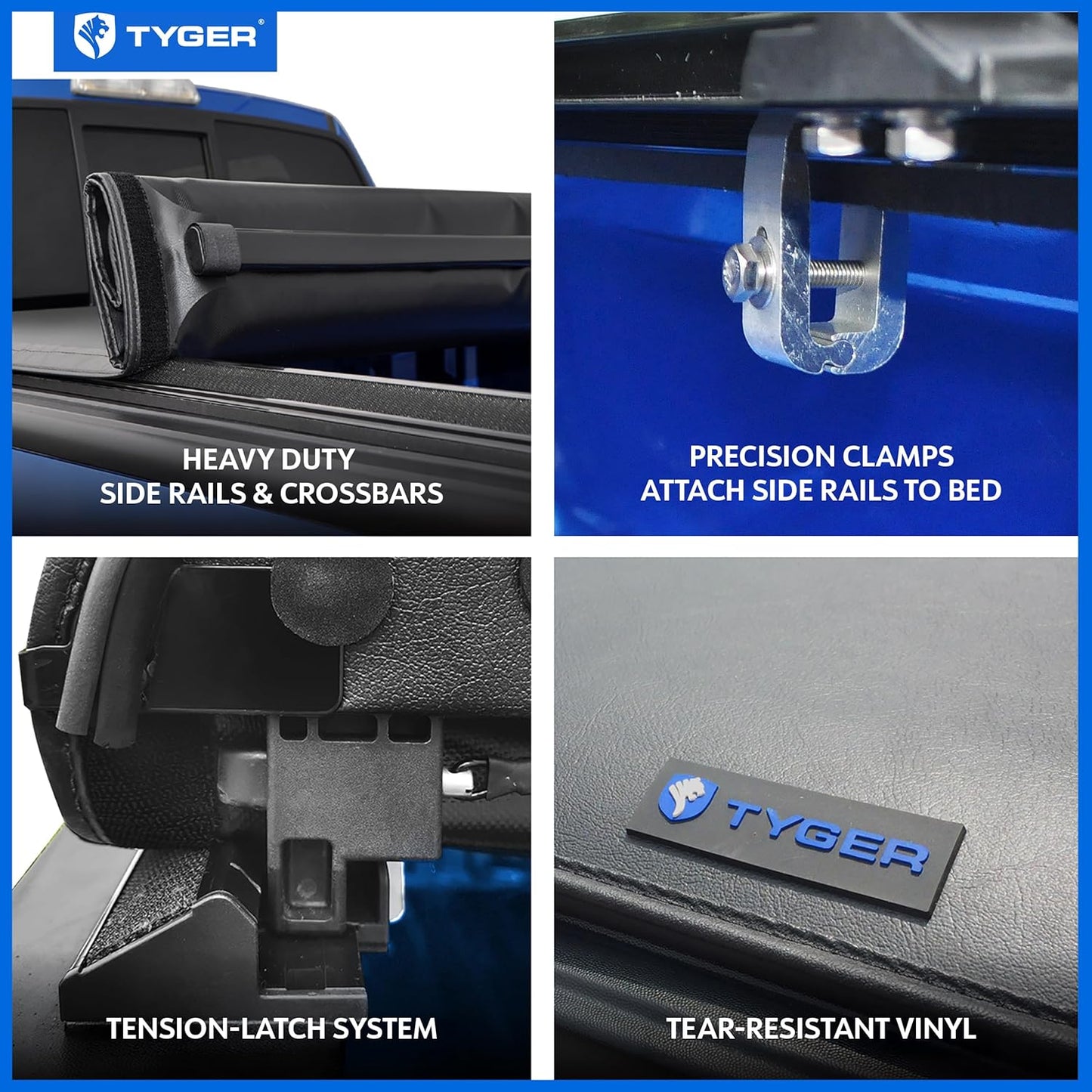 Tyger Auto T3 Soft Tri-fold Truck Bed Tonneau Cover Compatible with 2020-2024 Jeep Gladiator JT | 5' (60") Bed | TG-BC3J1060