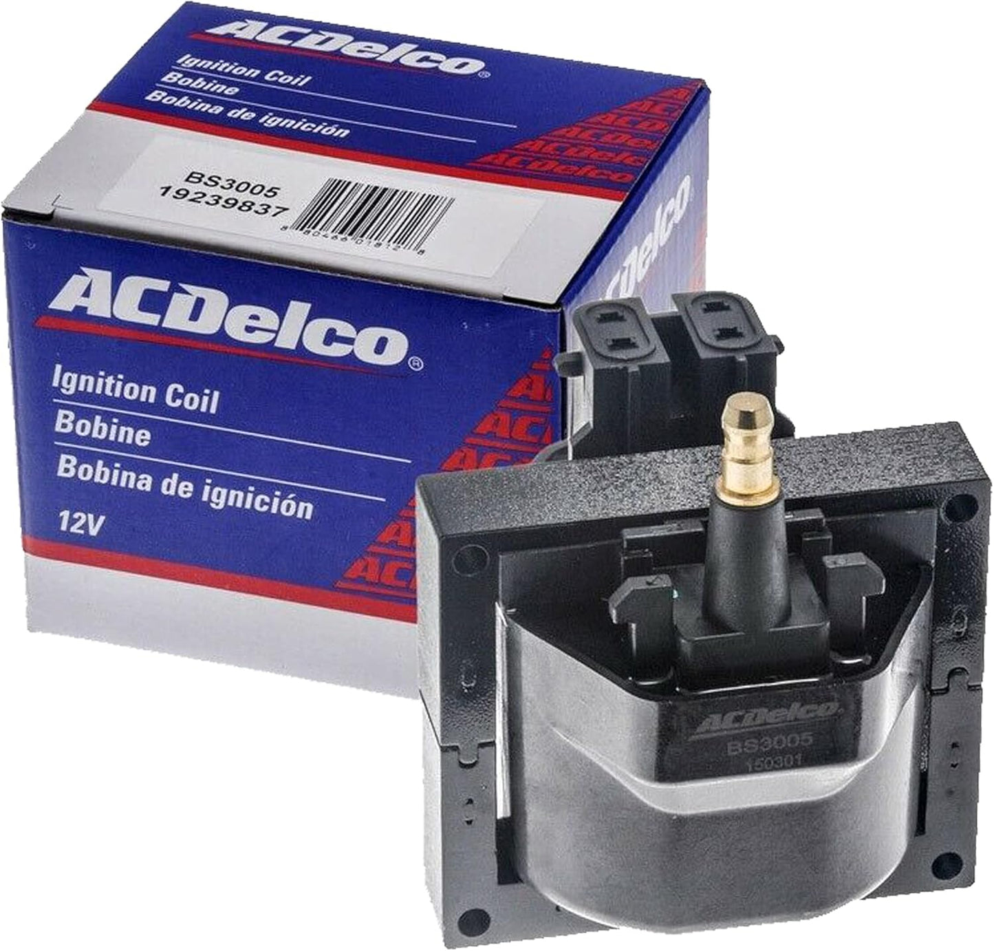 1 OEM Ignition Coil 00BS3005 + 1 AD Auto Parts Ignition Control Module Compare to Acdelco 19418991 D1960A