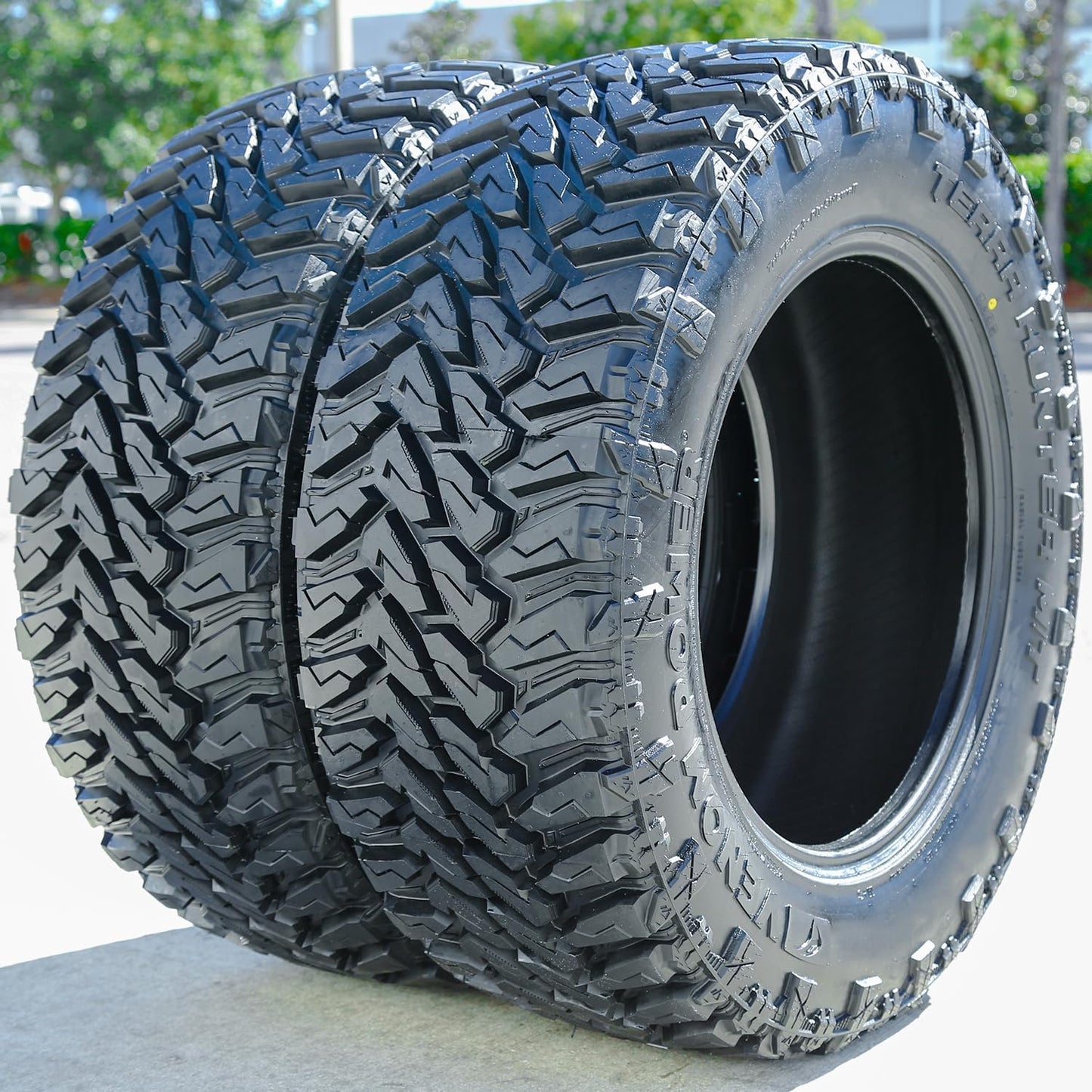 Venom Power Terra Hunter M/T Mud Off-Road Light Truck Radial Tire-33X12.50R20LT 33X12.50X20 33X12.50-20 119Q Load Range F LRF 12-Ply BSW Black Side Wall