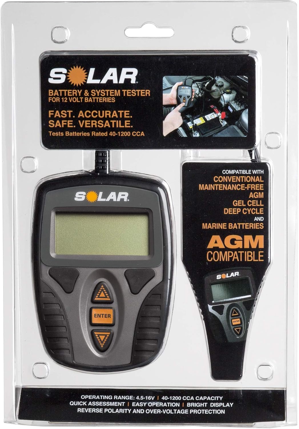 Clore Automotive SOLAR Digital 12V Battery and System Tester