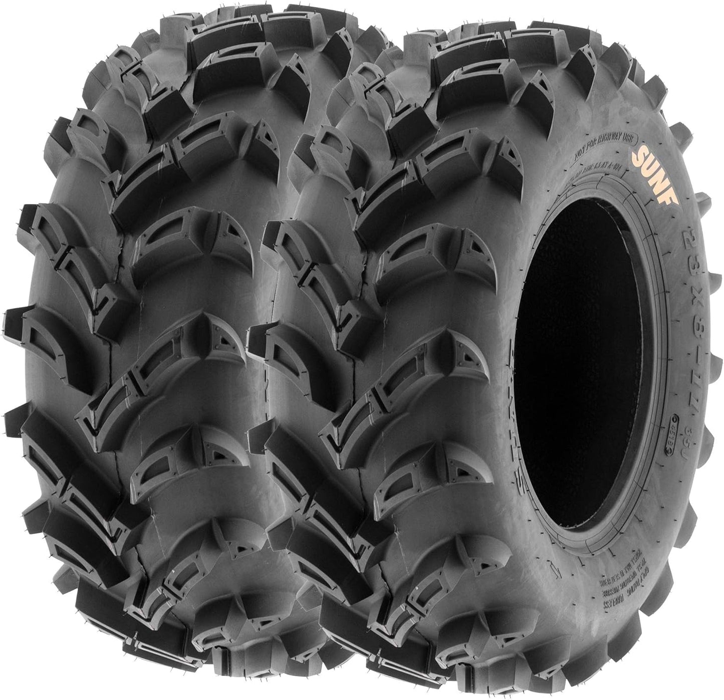 Set of 4 SunF A024 AT-Mud-Trail ATV UTV 23x8-11 Front & 22x11-9 Rear off-road Tires, 6 PR, Tubeless