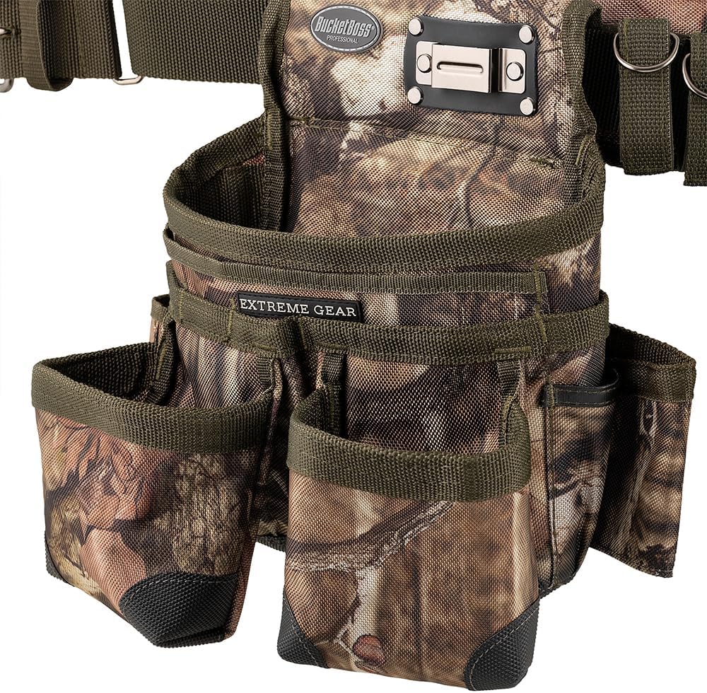 Bucket Boss 3 Bag Tool Bag Set with Suspenders in Mossy Oak Camo, 55185-MOSC