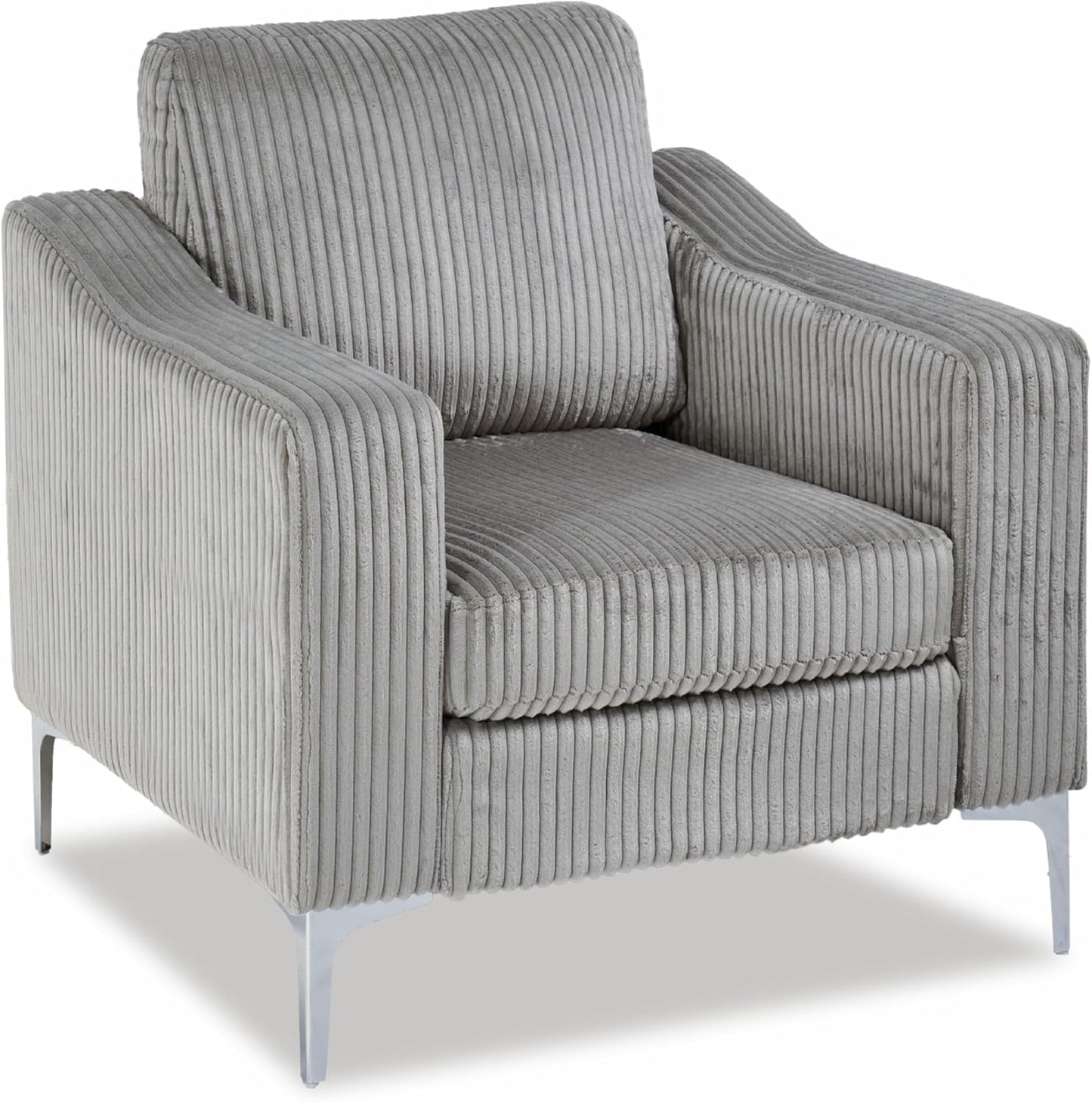 Chifee & Vingol Accent Chair with Ottoman Living Room Chair with Storage Ottoman,Gray