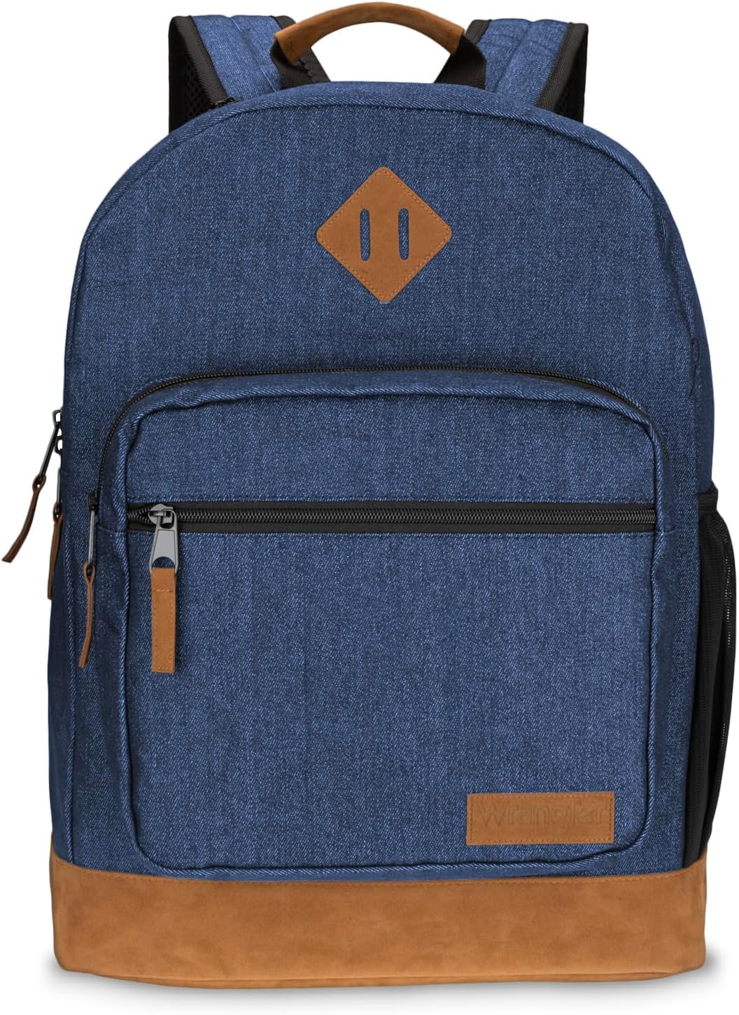 Wrangler Yellowstone Sturdy Backpack for Travel Classic Logo Water Resistant Casual Daypack for Travel with Padded Laptop Notebook Sleeve (New Retro)