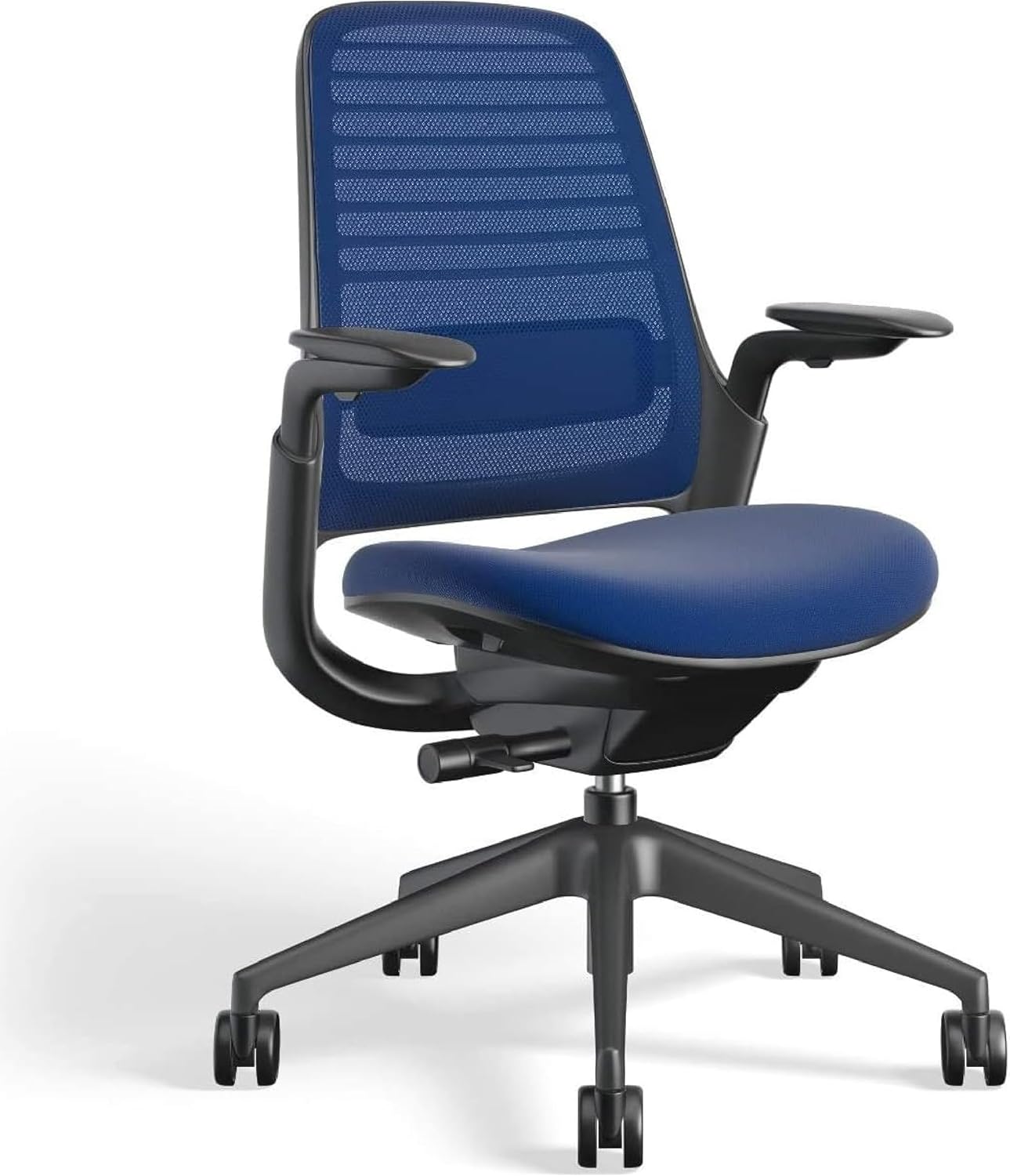 Steelcase Series 1 Office Chair - Ergonomic Work Chair with Wheels for Carpet - Helps Support Productivity - Weight-Activated Controls, Back Supports & Arm Support - Easy Assembly - Graphite
