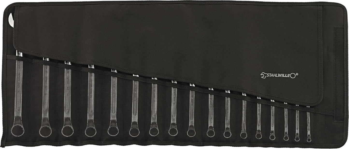 Stahlwille 96401005 14/17 Combination Spanner Set, Open-Box Long, 17 Piece Set, 6.0-22mm Range, High-Performance Quality, Chrome-Alloy-Steel, Made in Germany