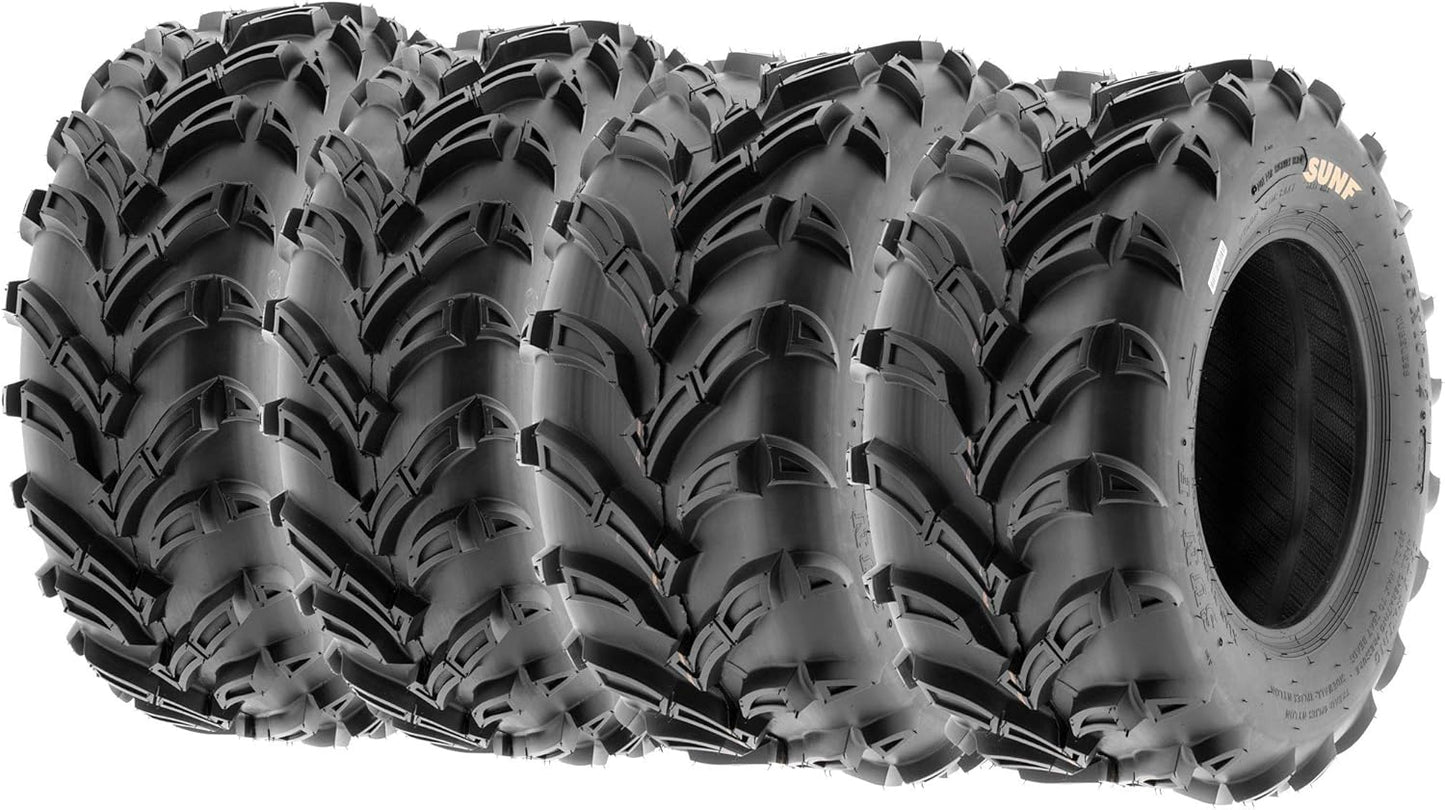 Set of 4 SunF A024 AT-Mud-Trail ATV UTV 23x8-11 Front & 22x11-9 Rear off-road Tires, 6 PR, Tubeless