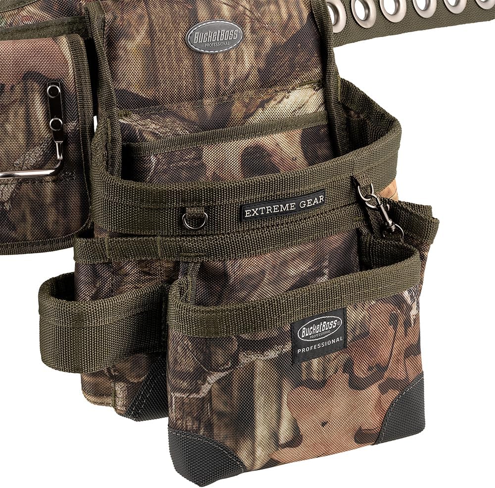 Bucket Boss 3 Bag Tool Bag Set with Suspenders in Mossy Oak Camo, 55185-MOSC
