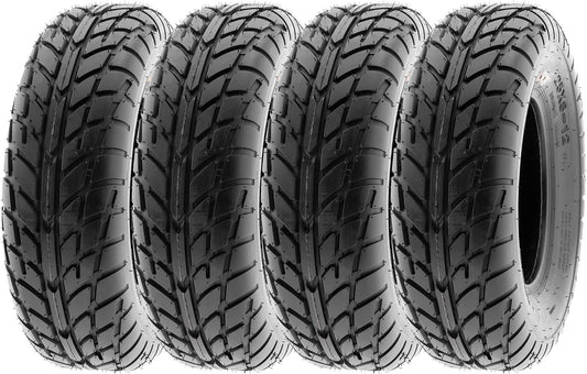 SunF 25x8-12 25x8x12 Hardpack Race Sport ATV UTV Tire 6 PR A021 - SET of 4