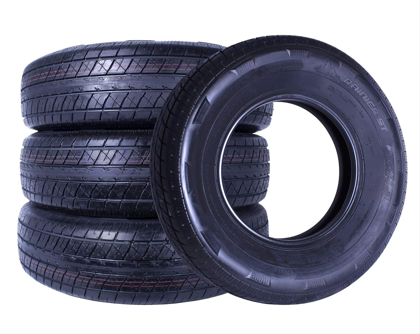 Set of 4 (FOUR) Transeagle ST Radial II Premium Trailer Radial Tires-ST205/75R15 205/75/15 205/75-15 107/102L Load Range D LRD 8-Ply BSW Black Side Wall