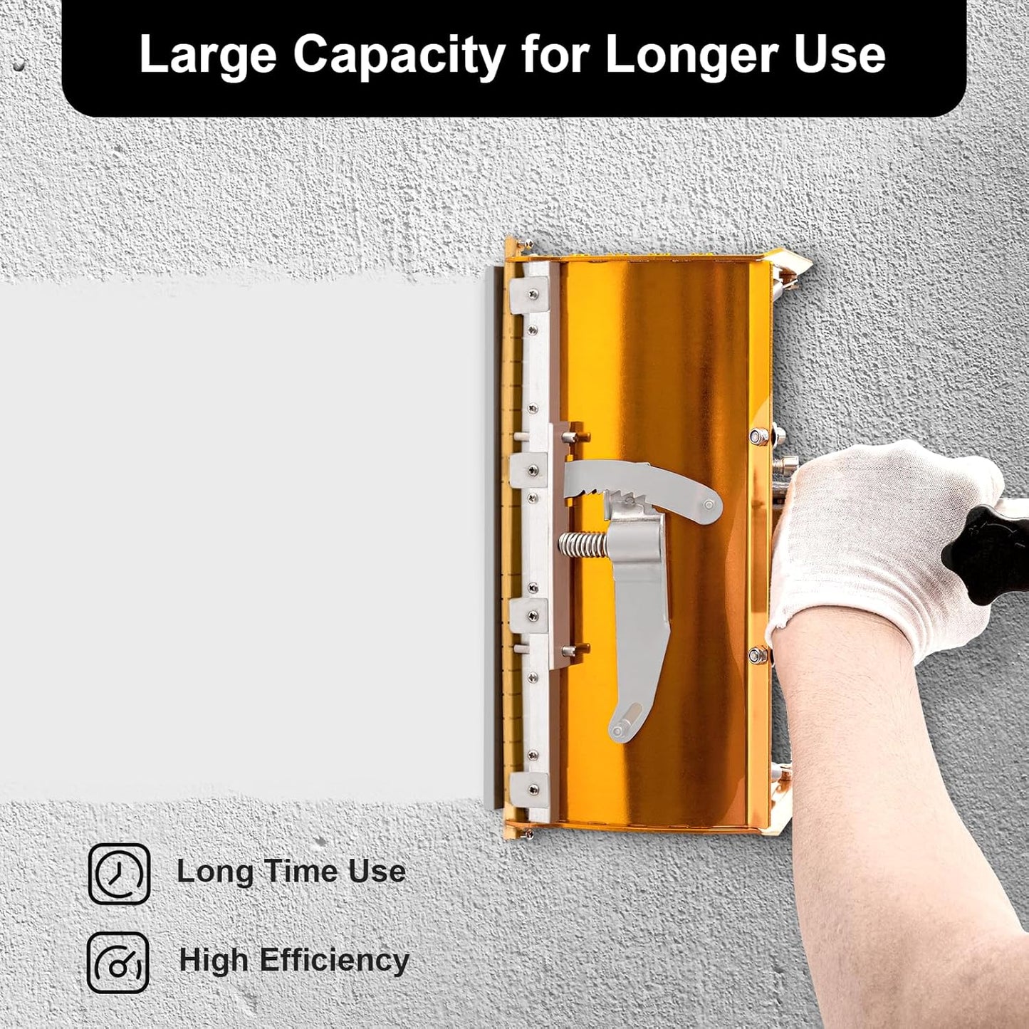 10" Drywall Flat Finishing Box Professional Drywall Tools Telescopic Drywall Flat Box 120° Adjustable Wallboard Drywall Box w/40''-64'' Telescopic Box Handle Drywall Cutter Tool