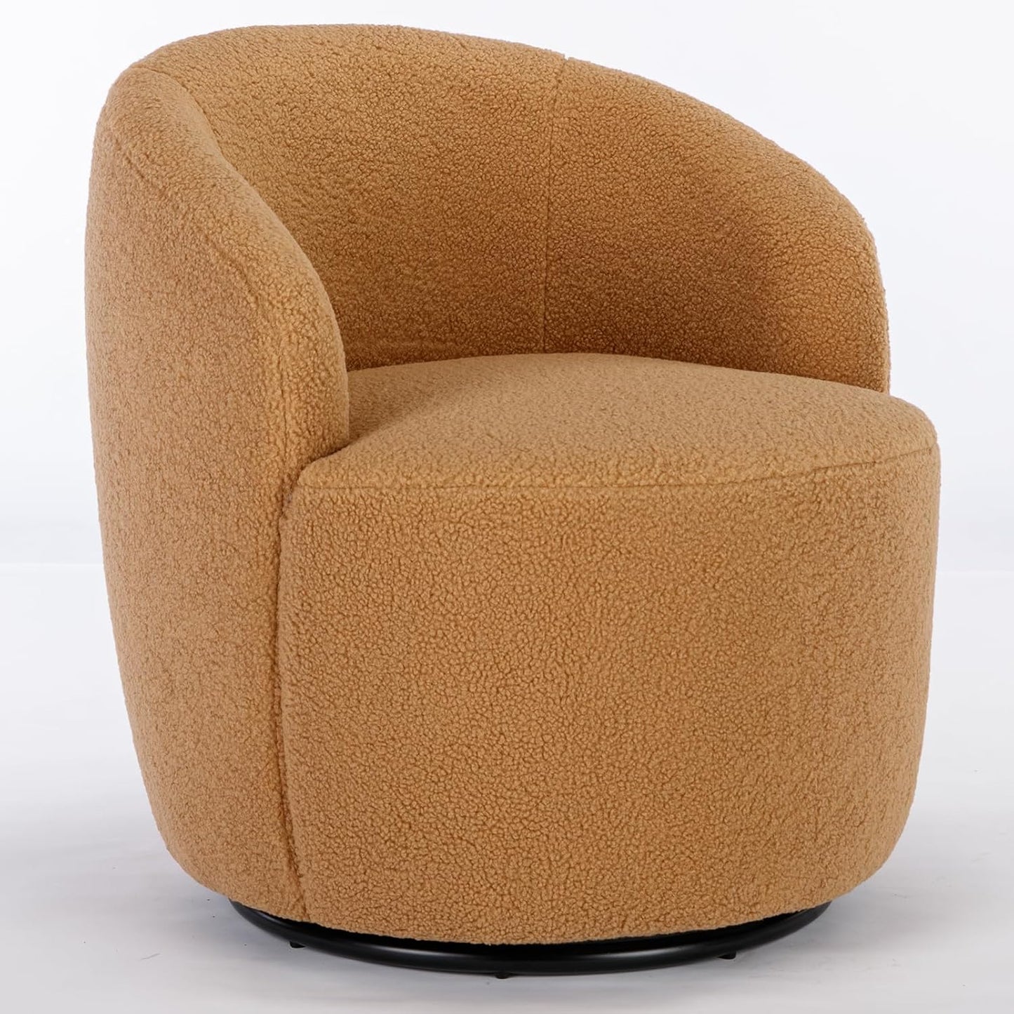 360 Degree Swivel Accent Chairs Living Room Chair, Chenille Fabric Lounge Chair Comfy Armchair Barrel Chair with Wide Upholstered for Bedroom, Reading Room, Office, Waiting Rooms, Green