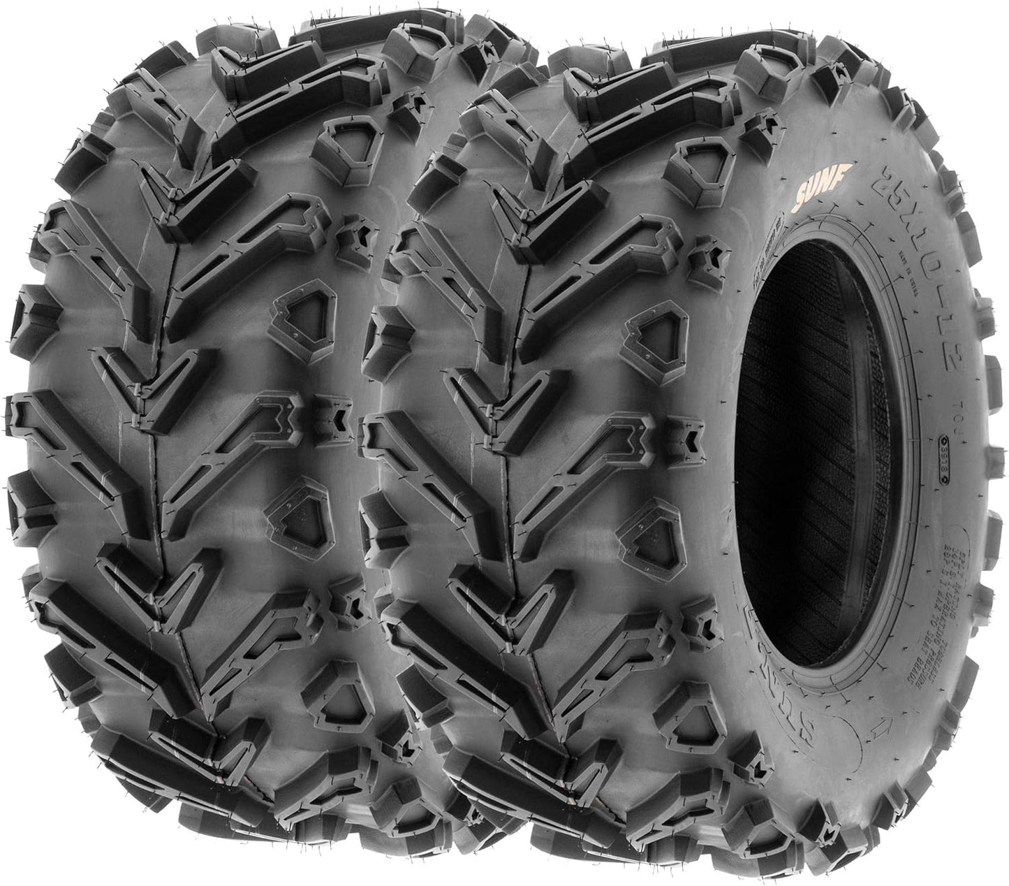 Set of 4 SunF A041 Mud & Trail 24x8-12 Front & 24x10-11 Rear ATV UTV off road Tires, 6 PR, Tubeless