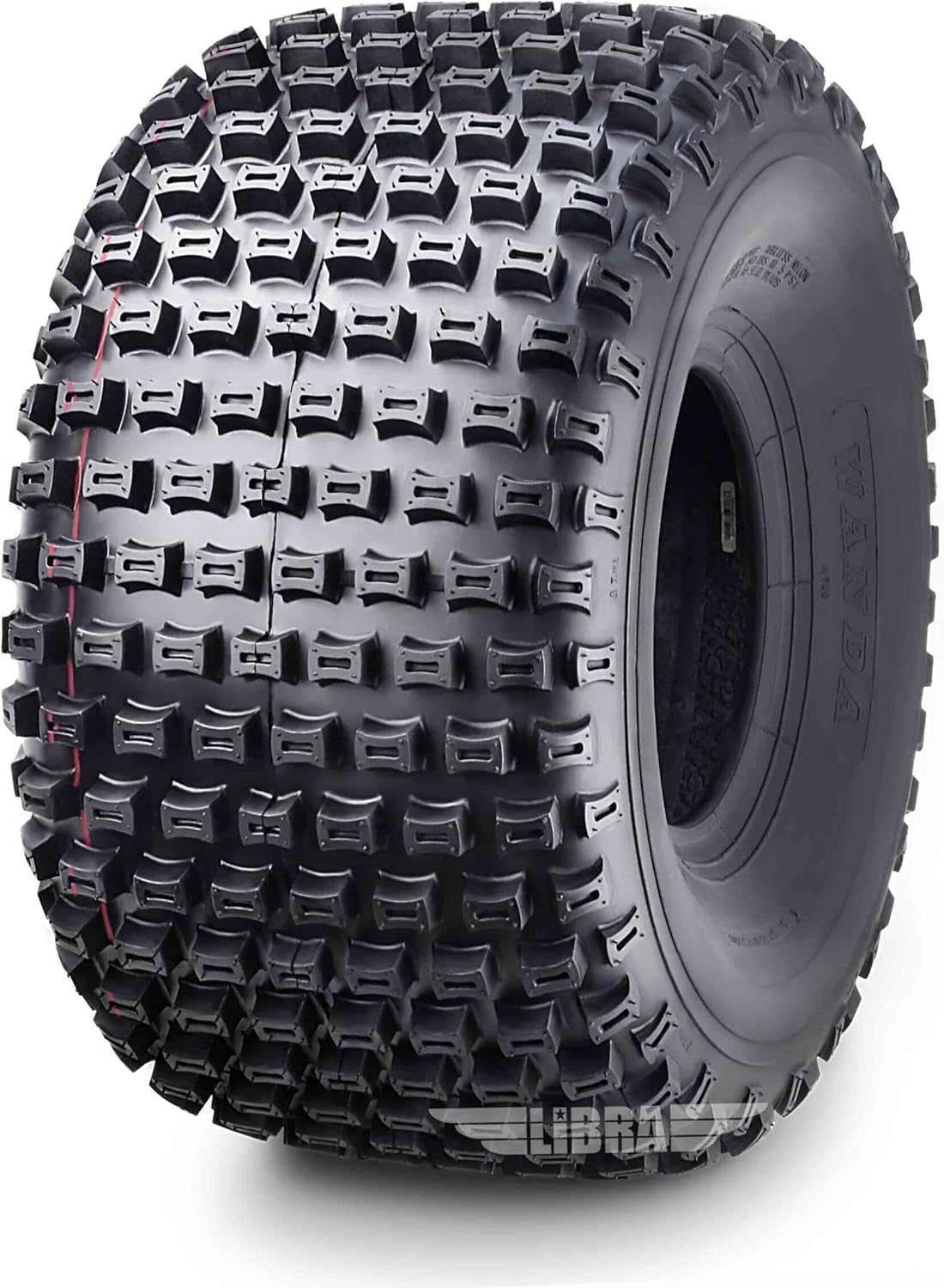 WANDA 3 New 3 Wheeler ATV Tires 22X11-8 4PR P322 Dimple Knobby - 10026