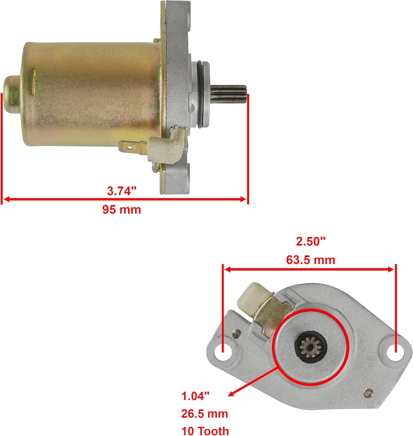 Caltric Stator & Starter & Ignition Coil Compatible With Polaris Scrambler 50 2001 2002 2003