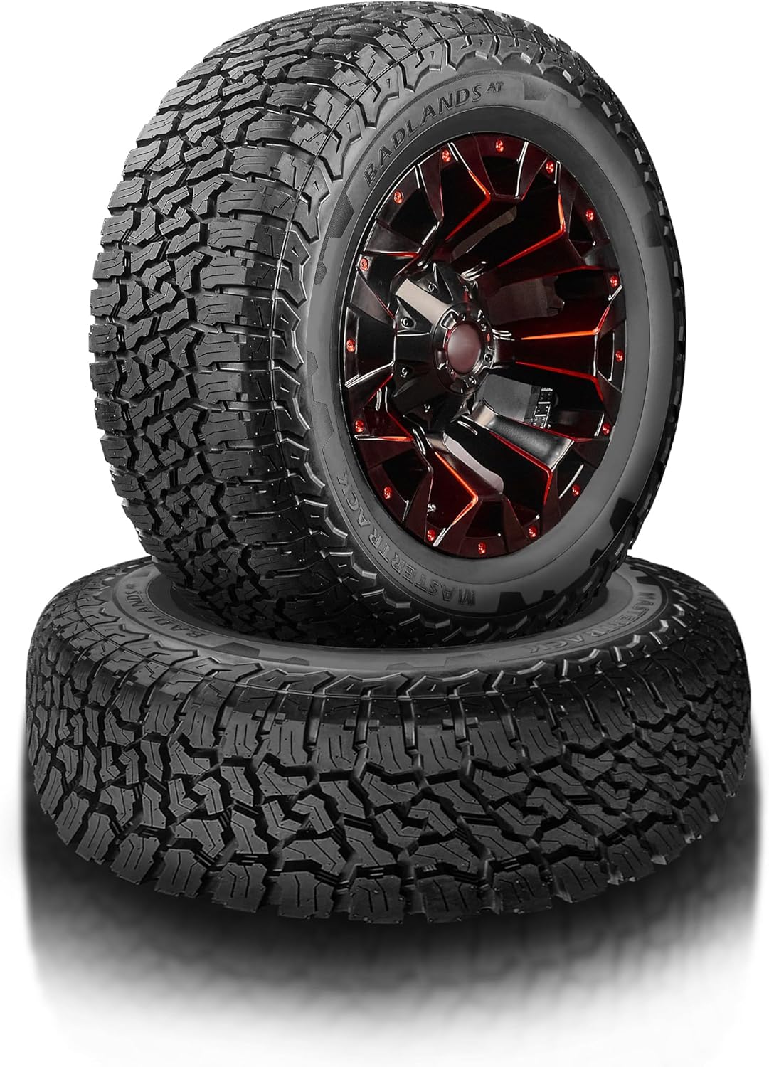 Set of 2 (TWO) Mastertrack BADLANDS AT All Terrain LT275/65R20 10 Ply E 126S SUV Light Truck Tire + Road Hazard Warranty Included - 275/65/20(Tire Only)