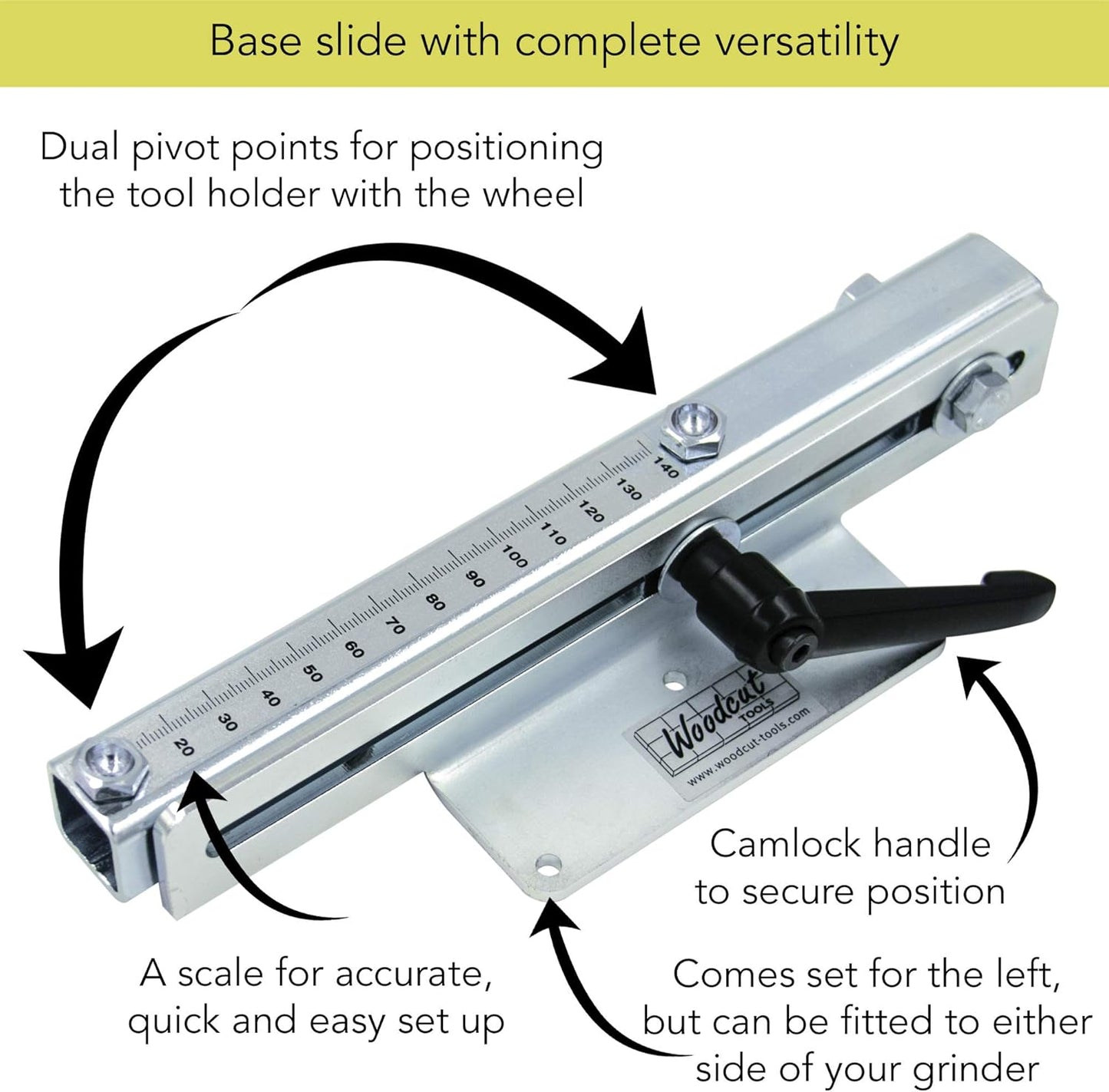 Tru-Grind Original Turning Tool Sharpener System including a Jig to Sharpen all Woodturning Tools up to 1-1/2" with Base Slide for Lathe Woodturning Tools