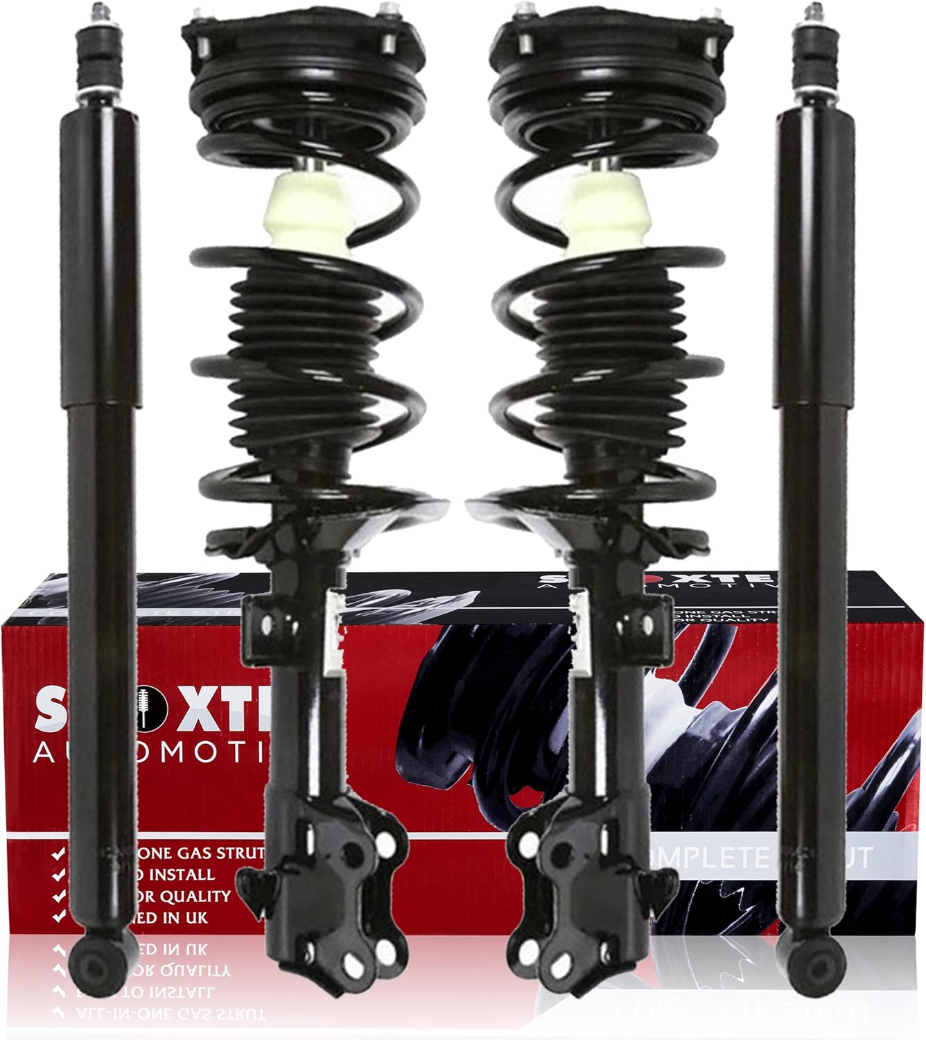 Shoxtec Full Set Complete Strut Shock Absorbers Replacement for 2007-2011 Nissan Versa; All Trim Levels; Replacement for 2012 Nissan Versa; 1.8 S, 1.8 SL Repl. no 172352 172352 172351 5626