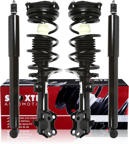 Shoxtec Full Set Complete Strut Shock Absorbers Replacement for 2007-2011 Nissan Versa; All Trim Levels; Replacement for 2012 Nissan Versa; 1.8 S, 1.8 SL Repl. no 172352 172352 172351 5626