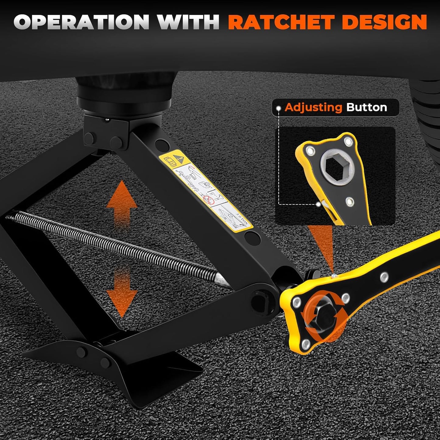 3-Ton Scissor Jack Kit for BMW & MINI with Rubber Jack Pads, Car Spare Tire Repair Tool Kit for BMW with Scissor Jack, Tire Changing Tools for BMW with Telescoping Lug Wrench (17/19/21/23mm)