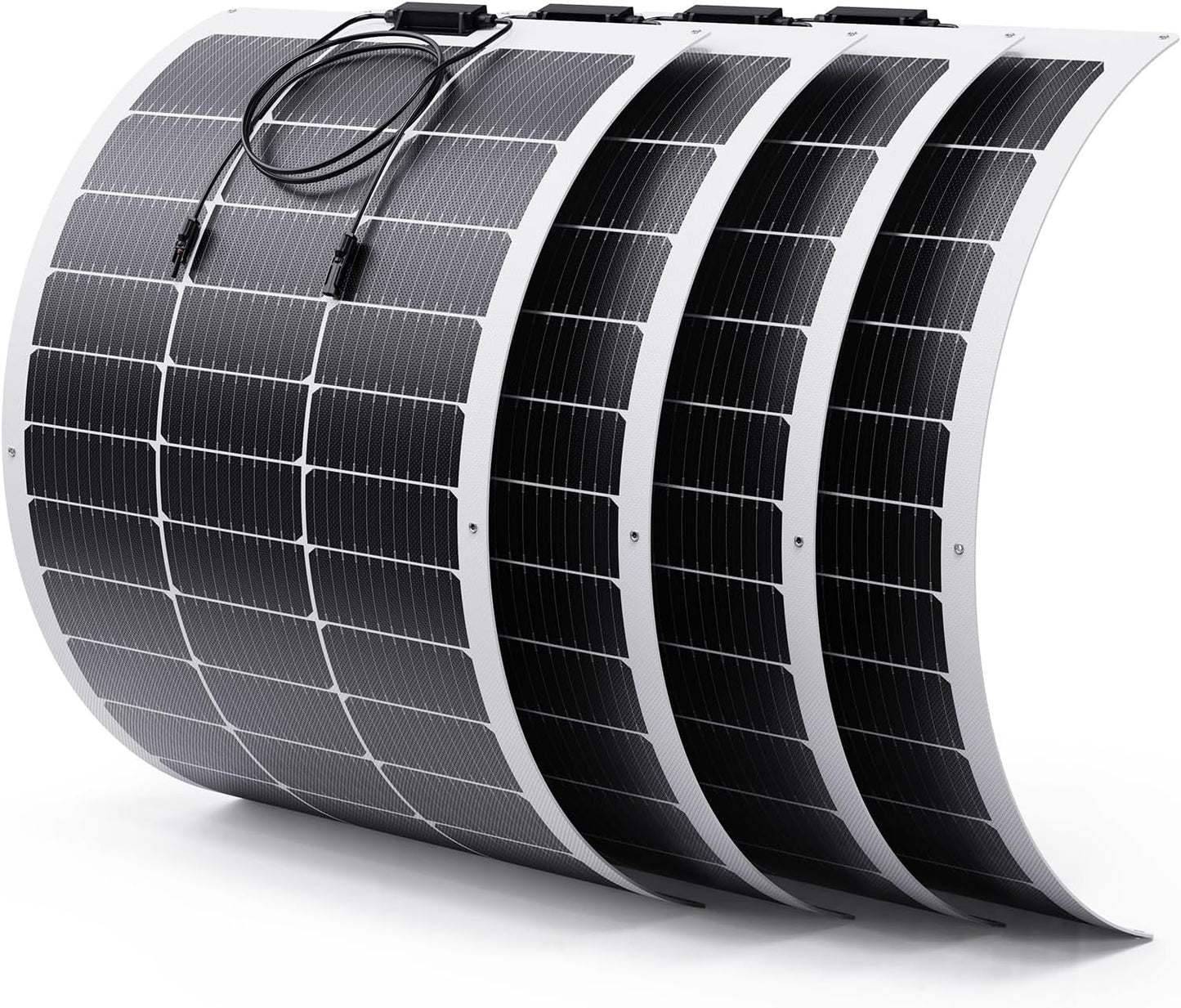 100W Flexible Solar Panel, Ultra Lightweight 100 Watt 12V RV Solar Panel Kit, Callsun IP68 Waterproof 182 PERC 23% High Efficiency Mono Solar Panels for RV Van Offgrid Living Boat (Black)