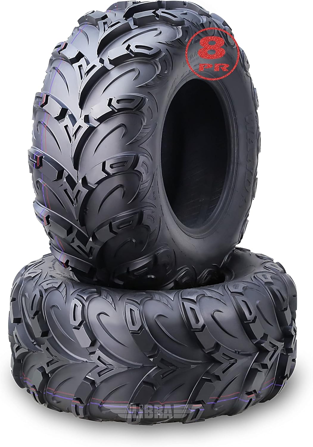 WANDA Performance 8 Ply ATV Tires 22x10-9 Mud Sling fit Honda Recon Suzuki Ozark 250, Set 2