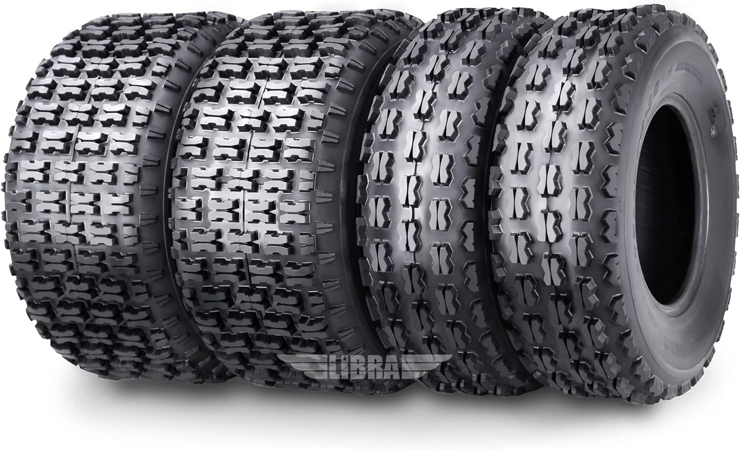 WANDA Set 4 Sport ATV tires 22x7-10 22x7x10 Front & 20x11-9 20x11x9 Rear