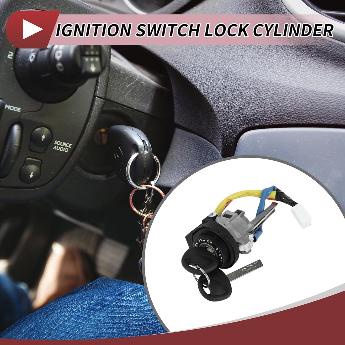 1 Set Ignition Lock Cylinder for Kia Optima 2016-2020 Front Door Lock Cylinder No.81991-35240 Silver Tone Metal