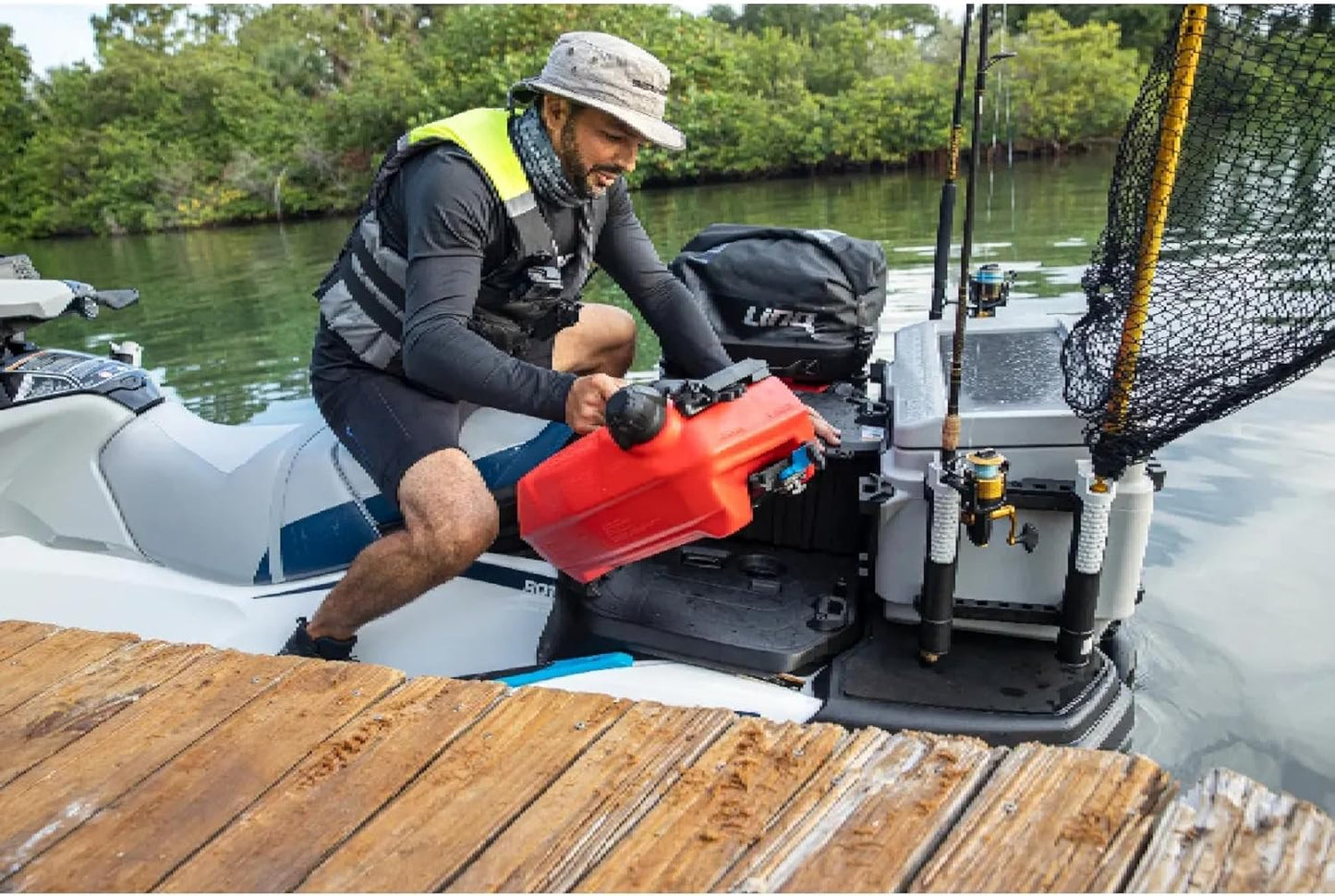 Sea-Doo New OEM, LinQ Fishing Rod Holder for LinQ 13.5 Gallon Cooler, 295100795